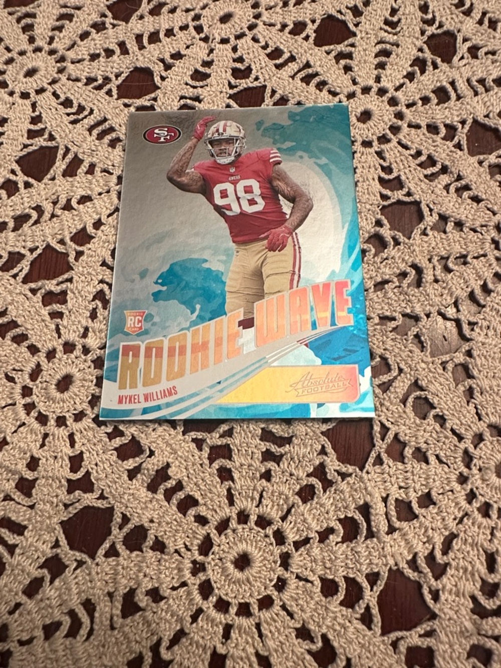 Mykel Williams Rookie Wave Football Card - Red & Gold